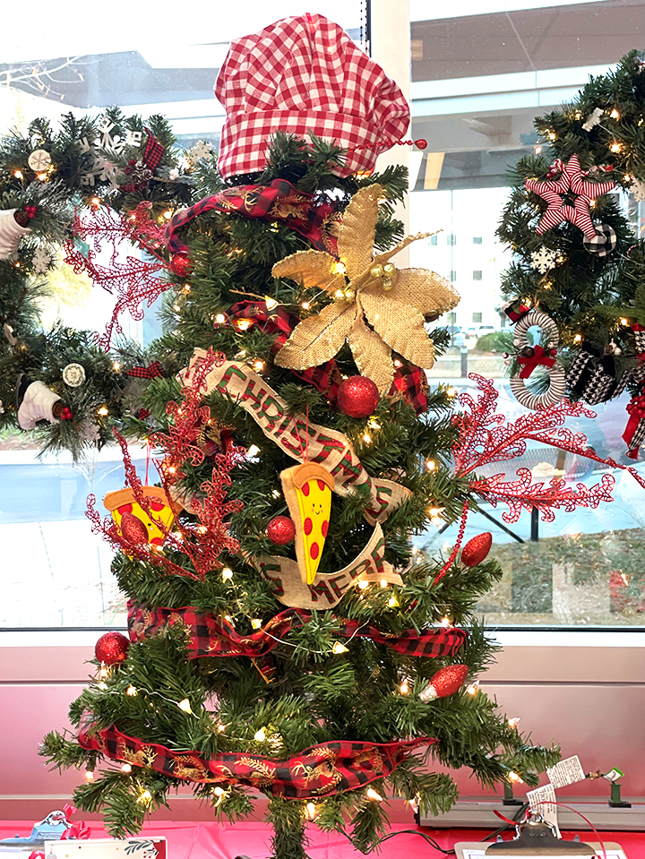 This tree comes with $100 in gift cards to Chanti's- serving up artisan pizza, subs 