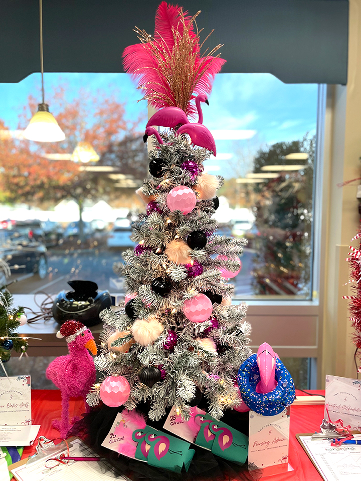 Treat yourself to a yummy meal at Flamingo Grill with $50 in gift certificates that accompany this tree.